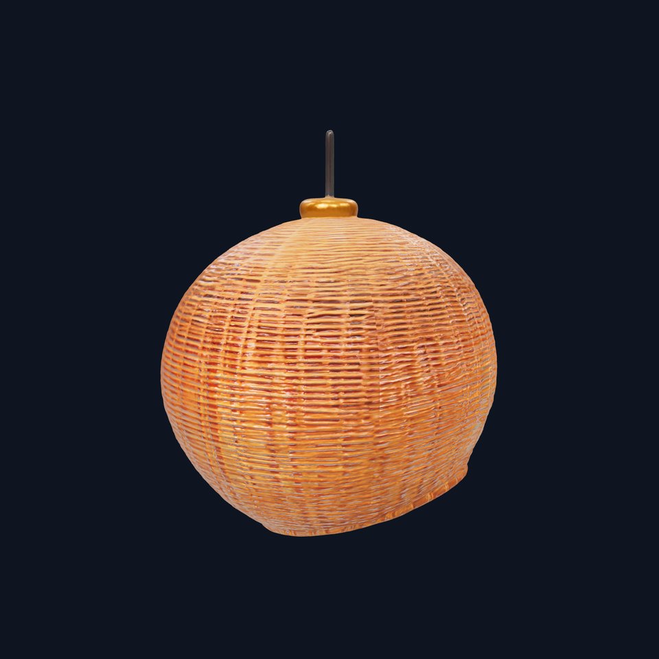 Wicker Pendant Light model pack for interior decoration